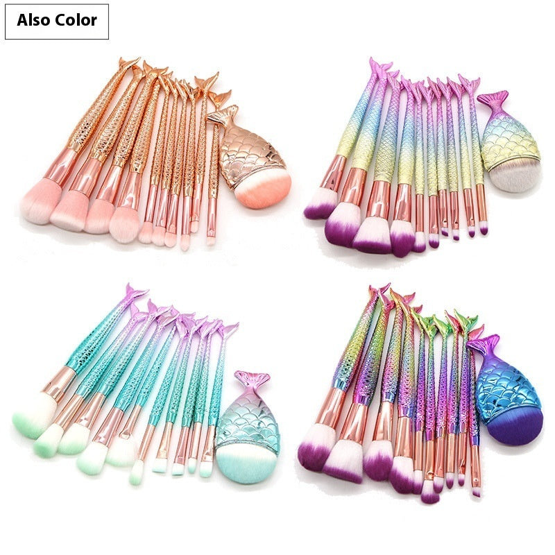 10 Mermaid Makeup Brushes Suit Beauty Tools Selling Product 