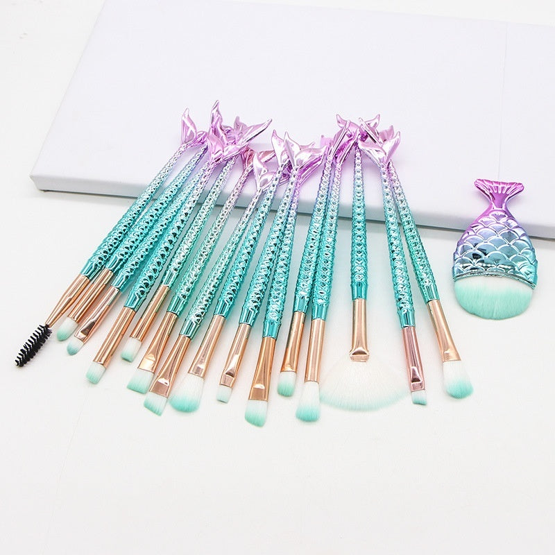 10 Mermaid Makeup Brushes Suit Beauty Tools Selling Product 